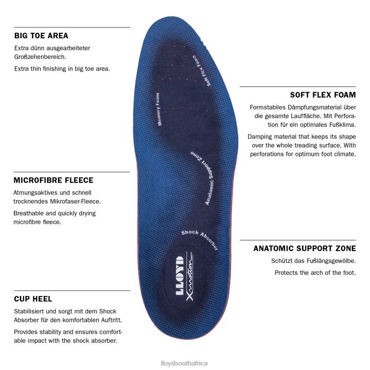 Care & Equipment combined LLOYD INSOLES X-MOTION Men 86B4D741