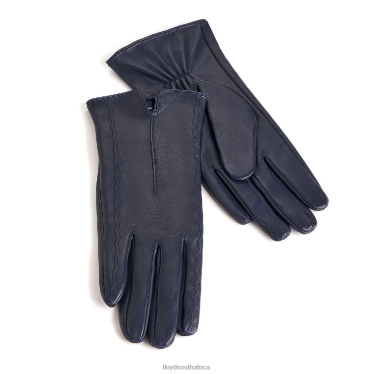 Accessories blue LLOYD smooth leather GLOVES Women 86B4D1314