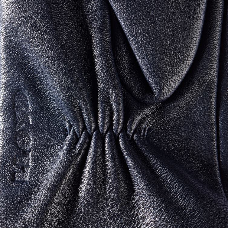 Accessories blue LLOYD smooth leather GLOVES Women 86B4D1314