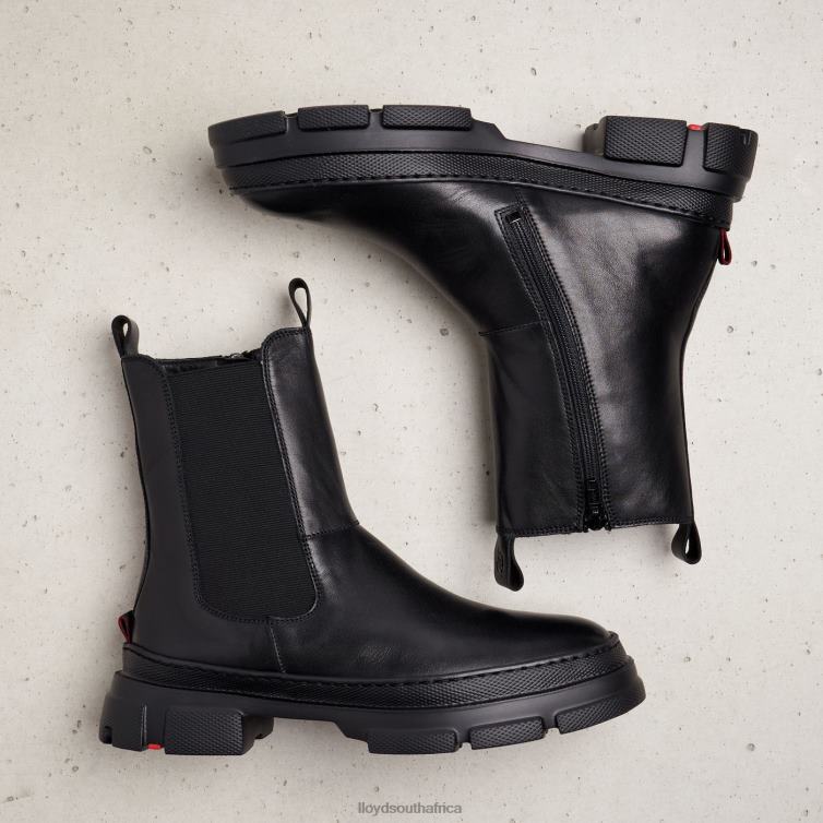 Shoes black LLOYD smooth leather slip-on ANKLE BOOTS Women 86B4D954