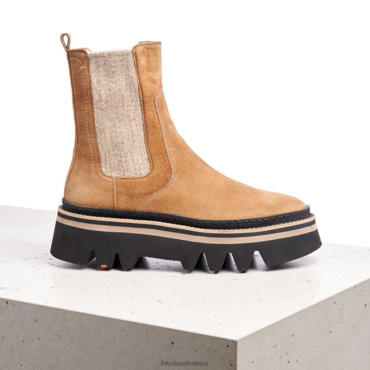 Shoes brown LLOYD rough leather slip-on ANKLE BOOTS Women 86B4D946