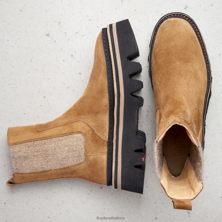 Shoes brown LLOYD rough leather slip-on ANKLE BOOTS Women 86B4D946