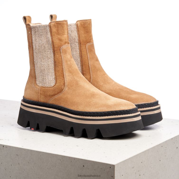 Shoes brown LLOYD rough leather slip-on ANKLE BOOTS Women 86B4D946