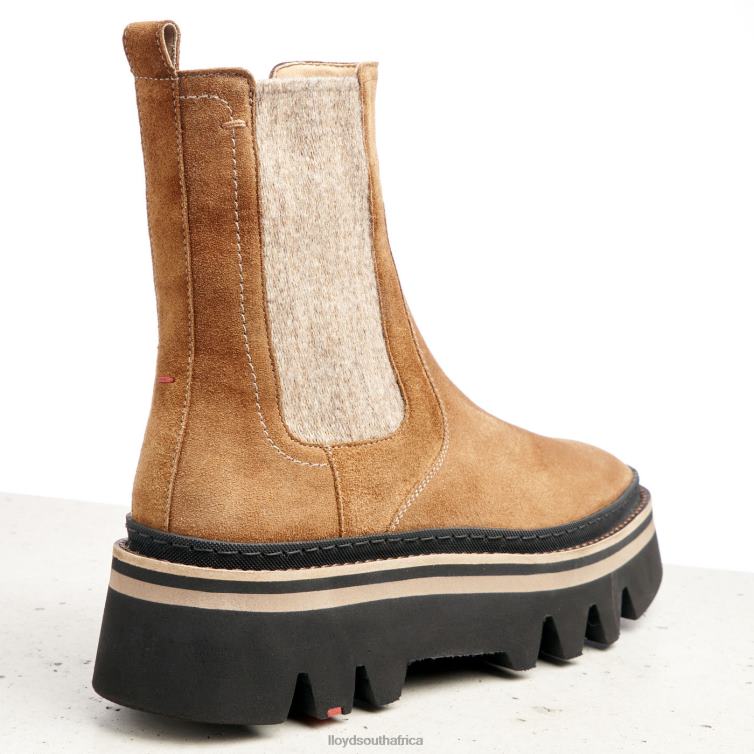 Shoes brown LLOYD rough leather slip-on ANKLE BOOTS Women 86B4D946