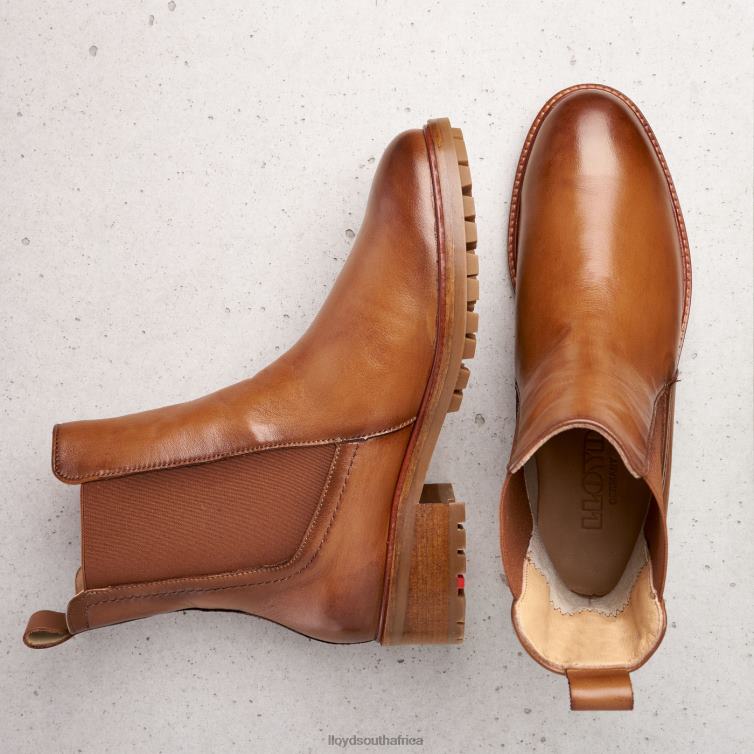 Shoes brown LLOYD smooth leather slip-on ANKLE BOOTS Women 86B4D964