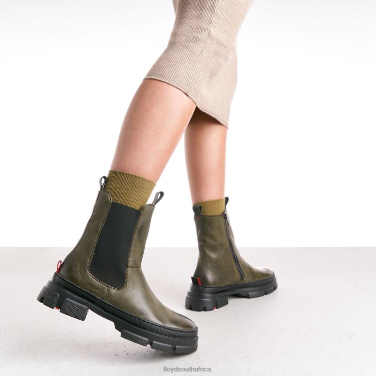 Shoes green LLOYD smooth leather slip-on ANKLE BOOTS Women 86B4D930