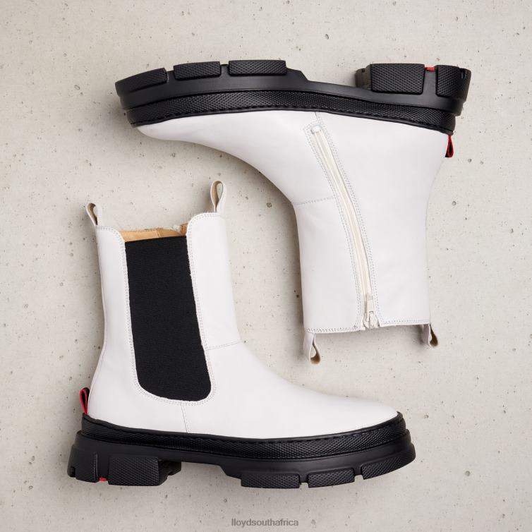 Shoes white LLOYD smooth leather slip-on ANKLE BOOTS Women 86B4D875