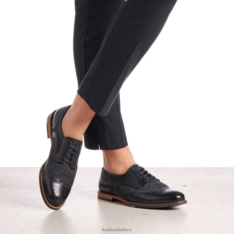 Shoes black LLOYD LACE SMOOTH LEATHER HALF SHOES Women 86B4D1076