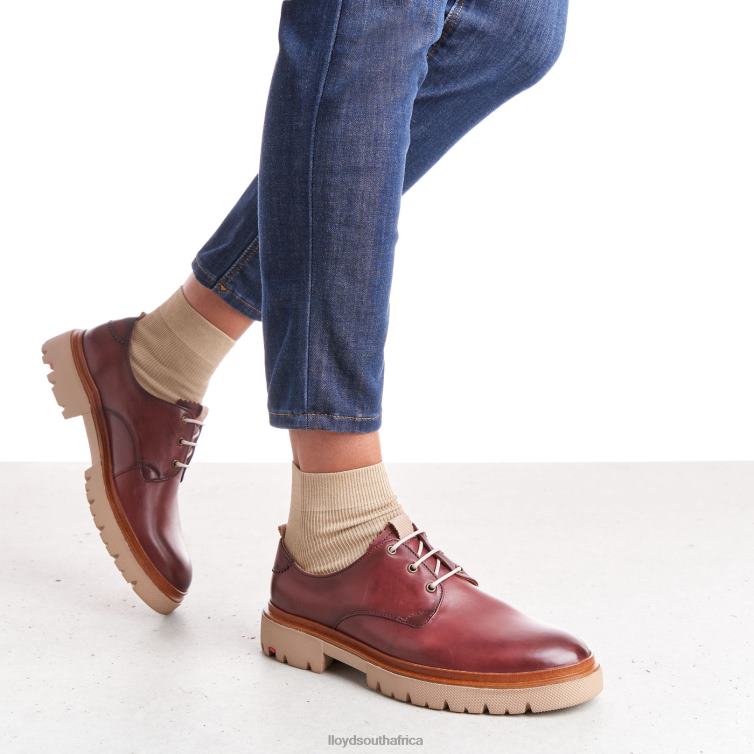 Shoes red LLOYD LACE SMOOTH LEATHER HALF SHOES Women 86B4D1181