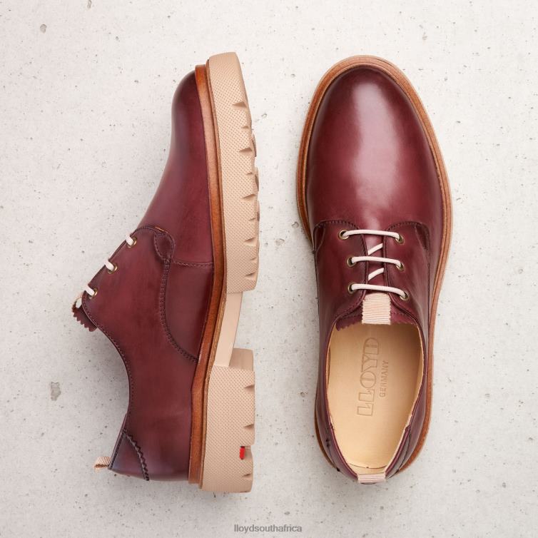 Shoes red LLOYD LACE SMOOTH LEATHER HALF SHOES Women 86B4D1181