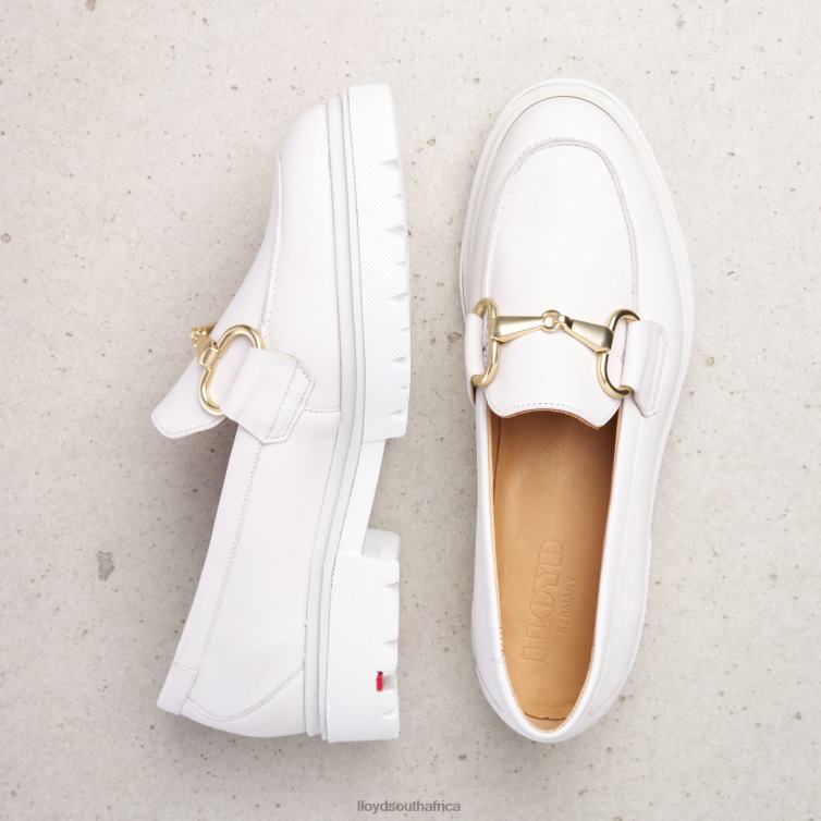 Shoes white LLOYD SMOOTH LEATHER SLIP-ON SLIPPER Women 86B4D1011