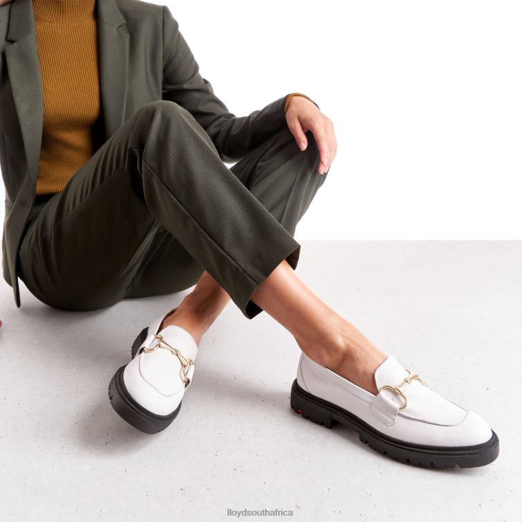 Shoes white LLOYD SMOOTH LEATHER SLIP-ON SLIPPER Women 86B4D1034