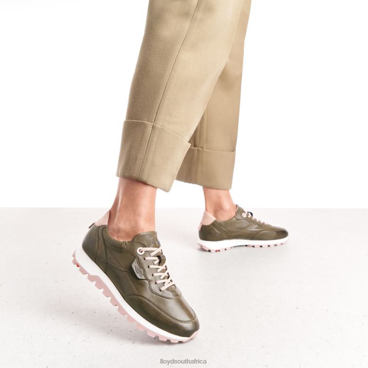 Shoes green LLOYD LOW TOP LEATHER SNEAKERS Women 86B4D801