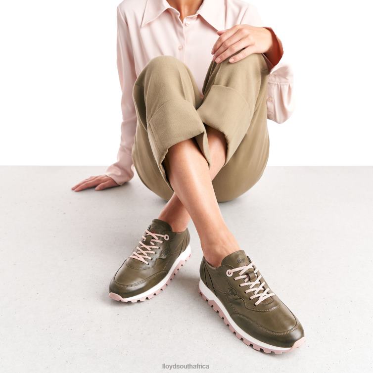 Shoes green LLOYD LOW TOP LEATHER SNEAKERS Women 86B4D801