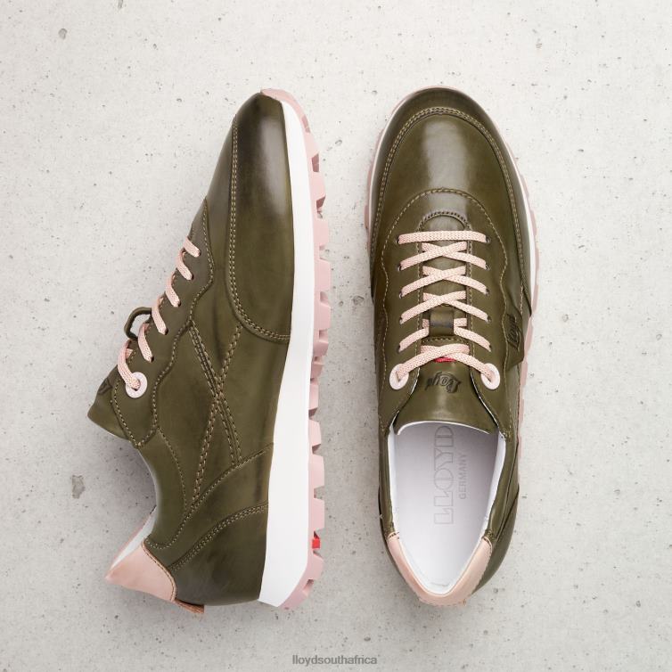 Shoes green LLOYD LOW TOP LEATHER SNEAKERS Women 86B4D801