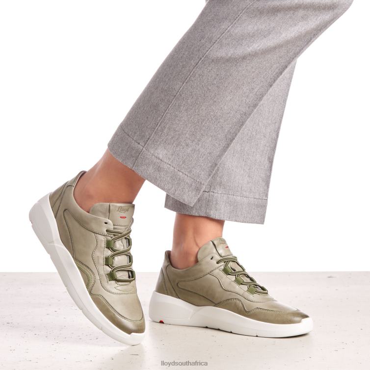 Shoes green LLOYD LOW TOP LEATHER SNEAKERS Women 86B4D830